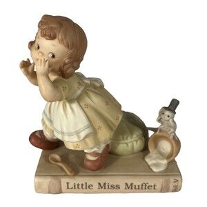 Vintage Enesco 1993 Little Miss Muffet Figurine – Nursery Rhyme Collectible